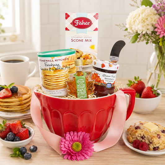 Homemade Breakfast Mixing Bowl Gift Basket