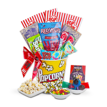 Pop-ular Movie Night Gift Basket