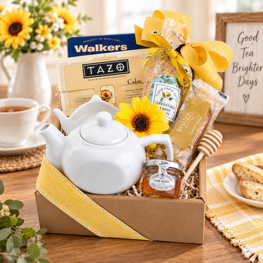 A Sip of Comfort Tea Time Gift Basket